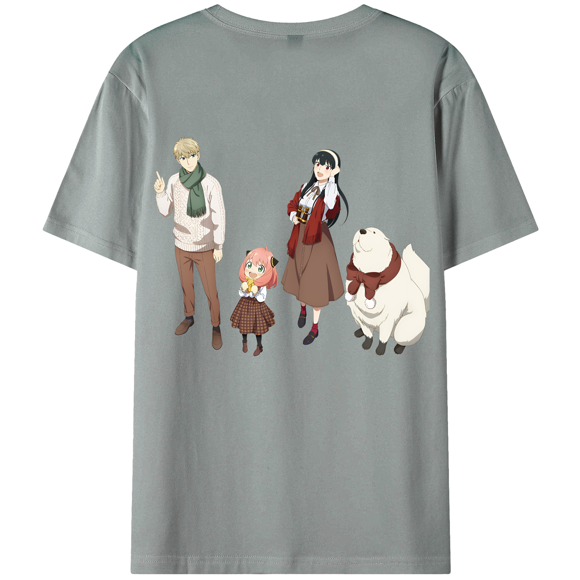 （画像用） SPY×FAMILY间谍家家酒 綿100％ メンズ半袖Tシャツ（バックプリント） 通気性